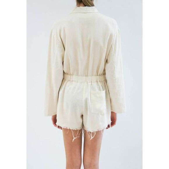 Jen’s Pirate Booty Amazon Palmetto Romper in Coconut Linen Size M - Picture 4 of 12